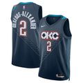 Shai Gilgeous-Alexander Oklahoma City Thunder Unisex 2025/26 Jersey - Navy - City Edition