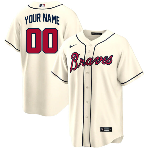 Custom Atlanta Braves Jersey - Cream