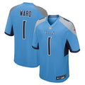 Cameron Ward Tennessee Titans 2025 NFL Draft First Round Pick Jersey - Light Blue
