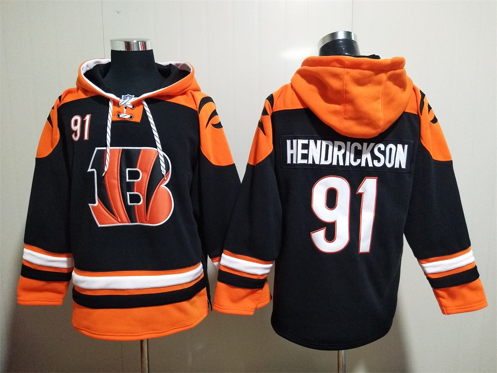 Trey Hendrickson Cincinnati Bengals Hoodie Jersey - Black