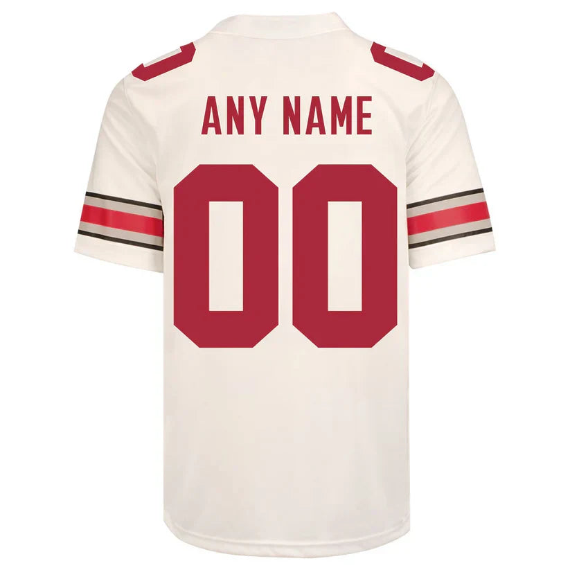 Custom Ohio States Buckeyes Jersey - White